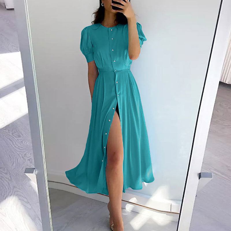 Elegant High Waisted Long Dress