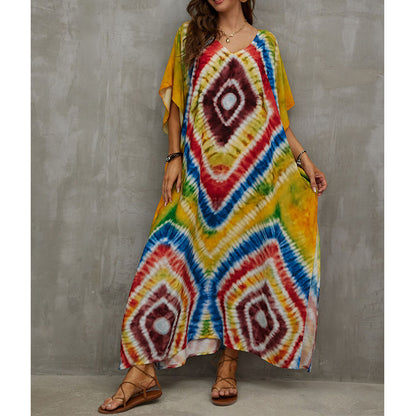 Beach Holiday Printed Robe Dress