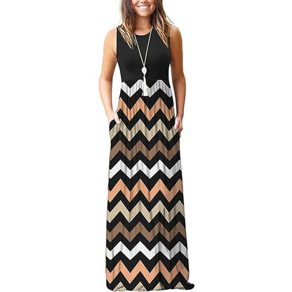 Colorful Wave Pattern Dress