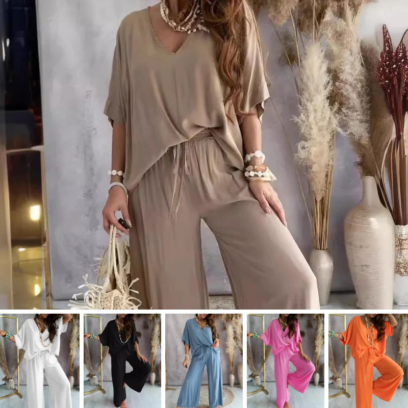 🌸Up to 80% off🔥Summer Hot Sale🔥Women’s Casual Loose Solid Color Suit