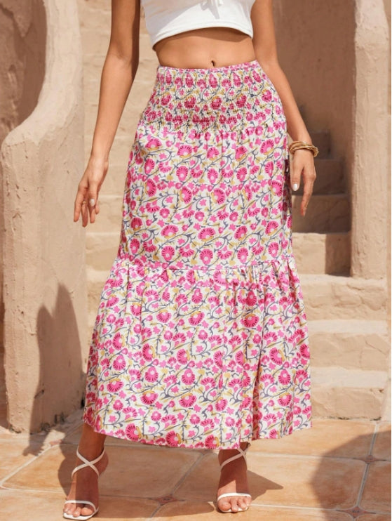 Plus Size Printed Bohemian Beach Dress