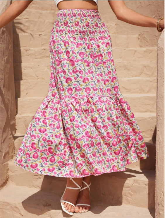 Plus Size Printed Bohemian Beach Dress