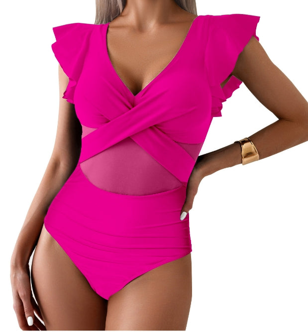 Quick-Drying Sports One-Piece Bikini Swimsuit