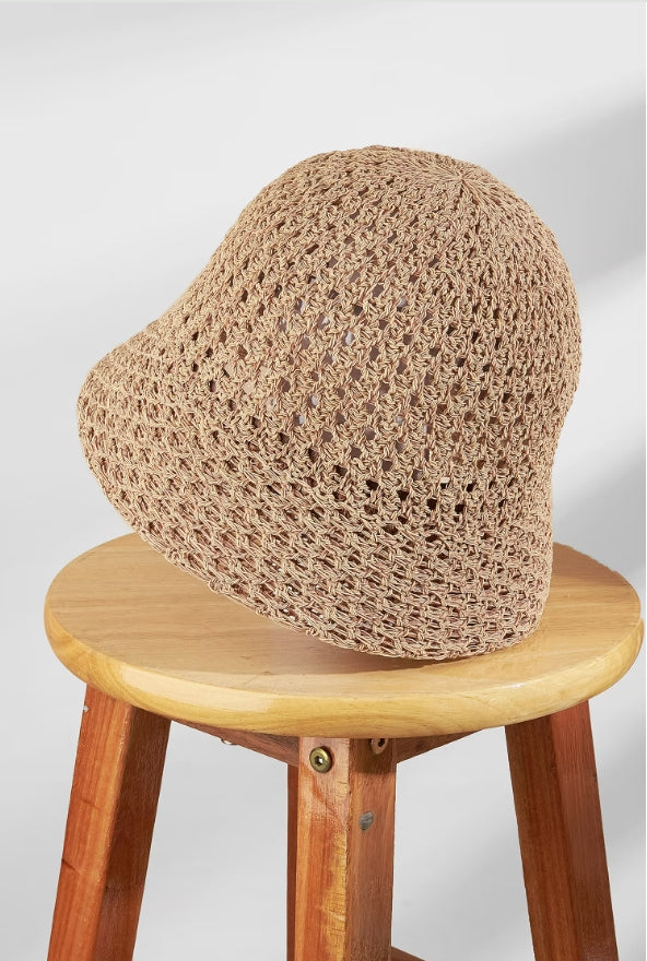 Woven Straw Cloche Hat