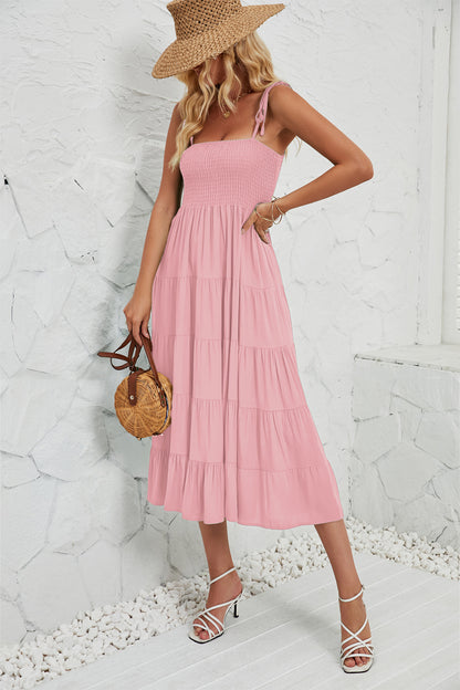 Summer Bohemian Pleated Layered Dress