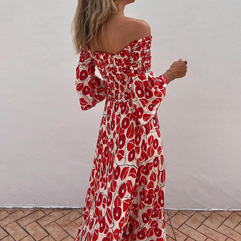 Elegant Off Shoulder High Waist Dress