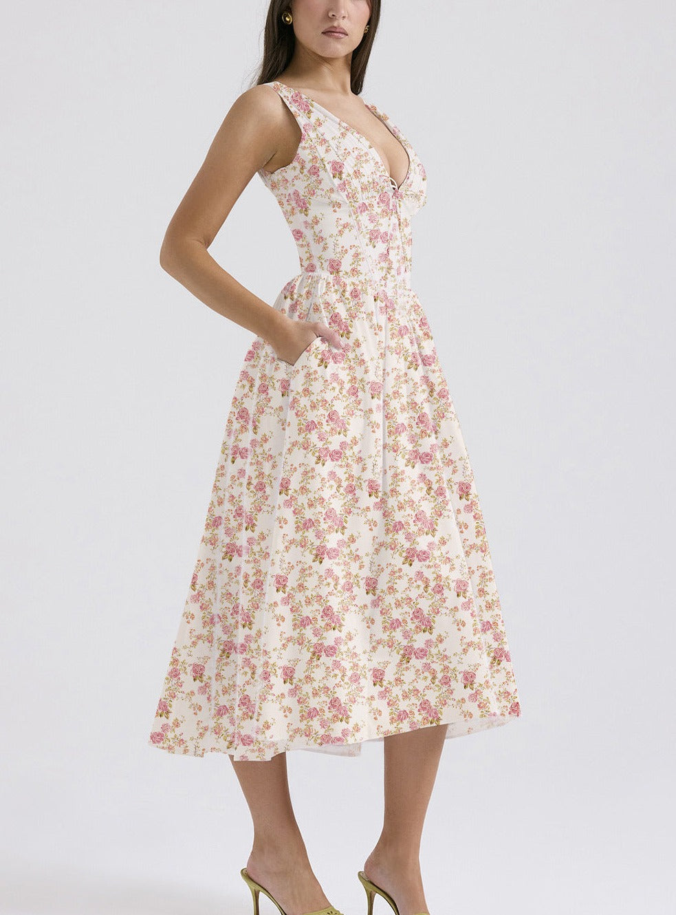 Summer New Floral V-Neck Dress