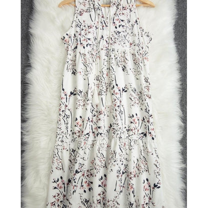 Printed Sleeveless Loose Lace Dress