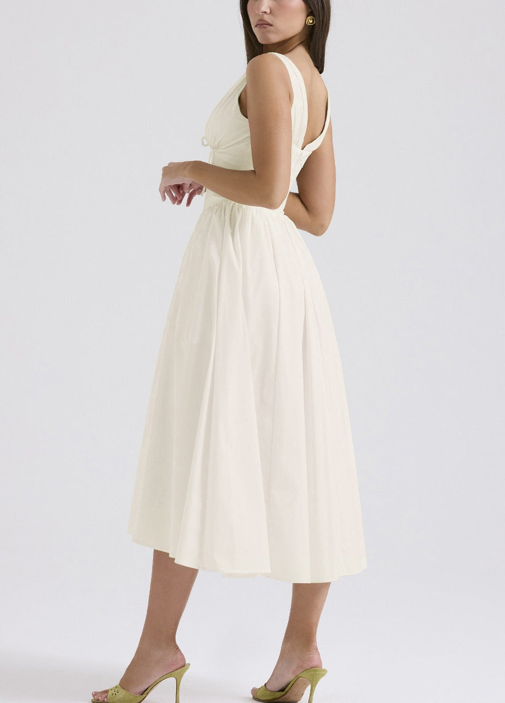 Summer New Solid V-Neck Dress