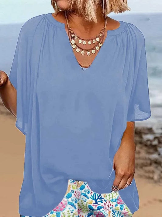 🔥Beach & Vacay🔥Resort V-Neck Casual T-Shirt