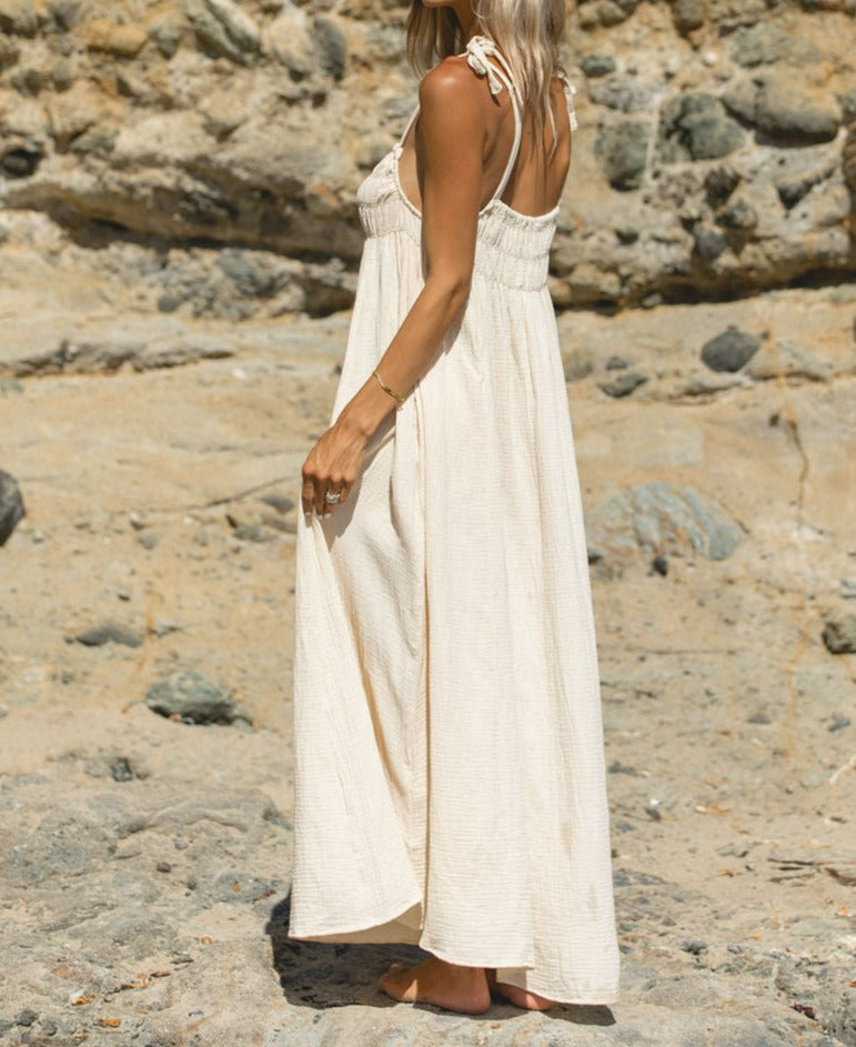 Poppy Woven Cotton Gauze Maxi Dress