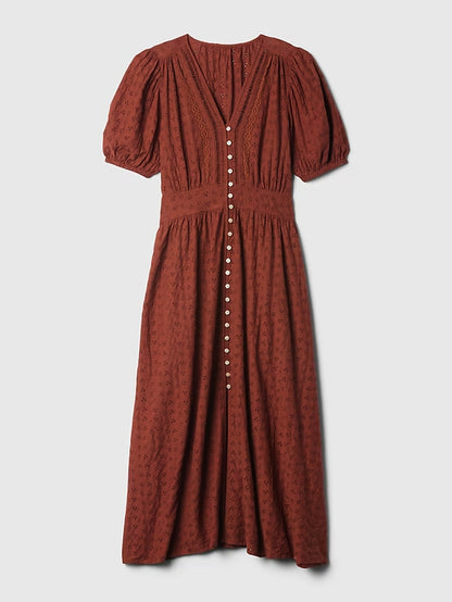 Eyelet Maxi Dress