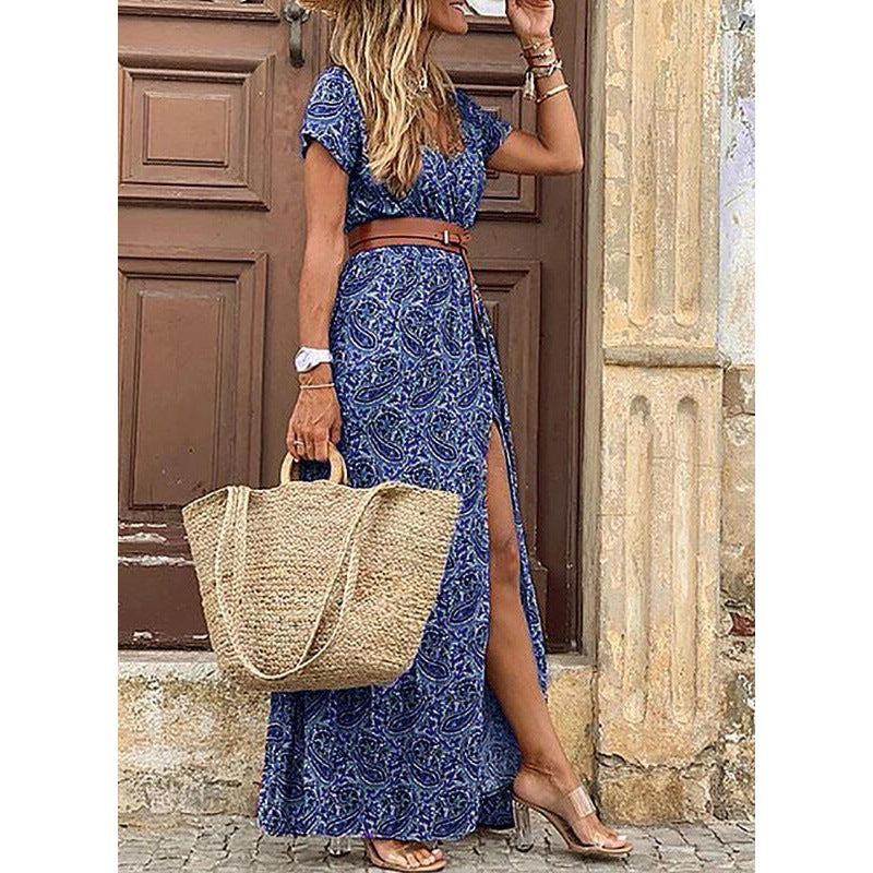 Bohemian V-neck Floral Dress