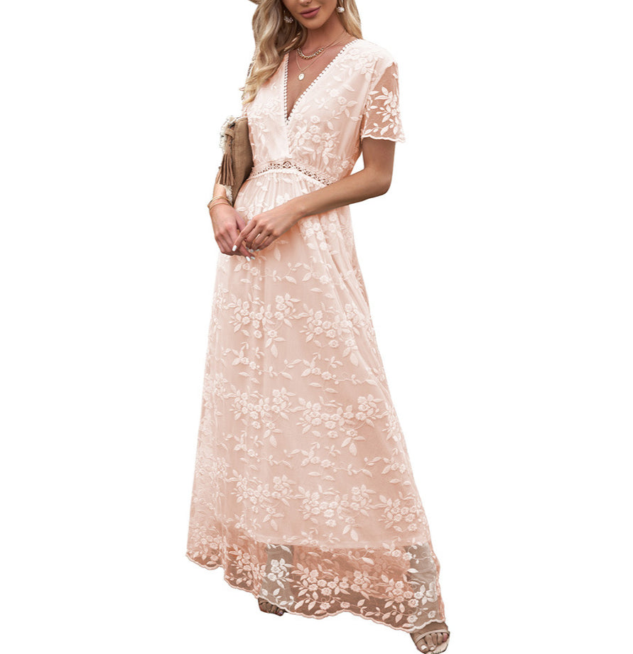 Summer Lace Hook-up Hollow Dress