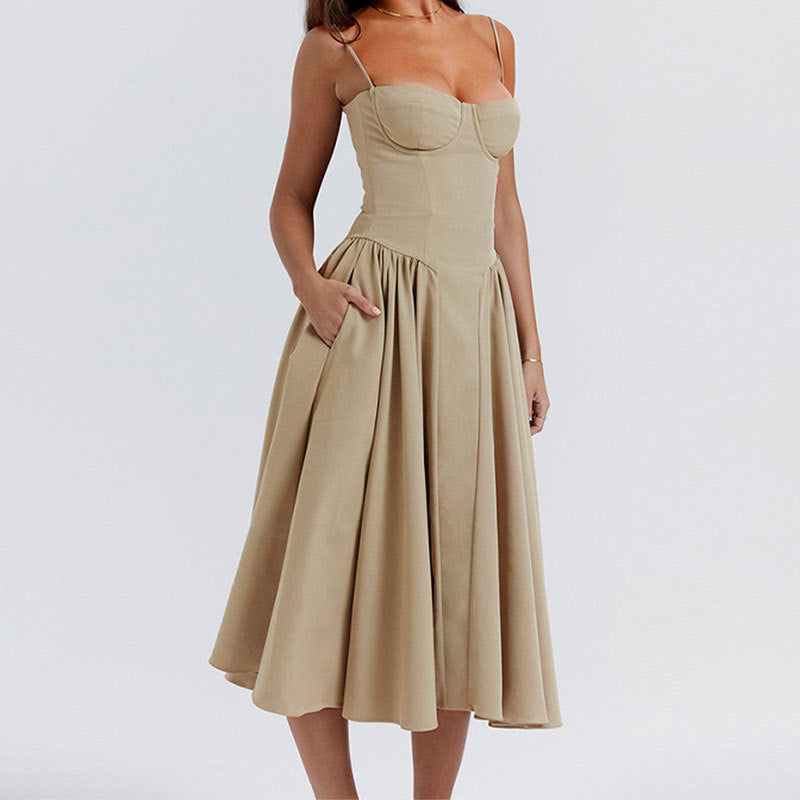 Elegant Vintage Sling Dress