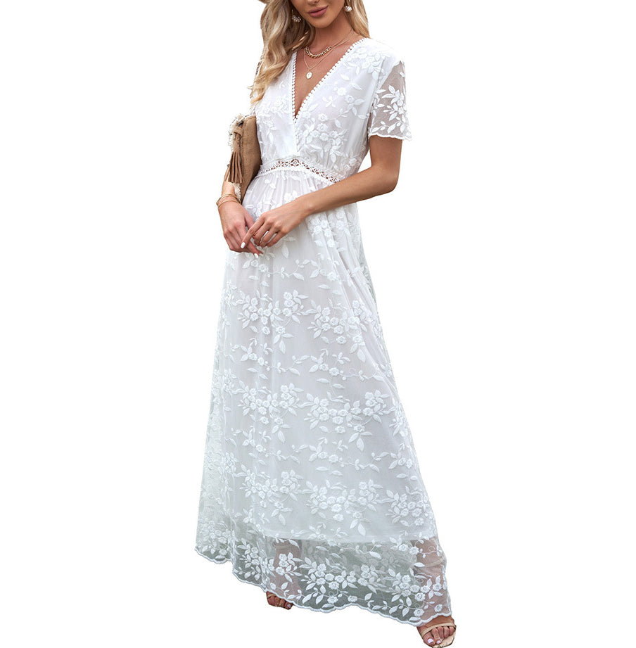 Summer Lace Hook-up Hollow Dress