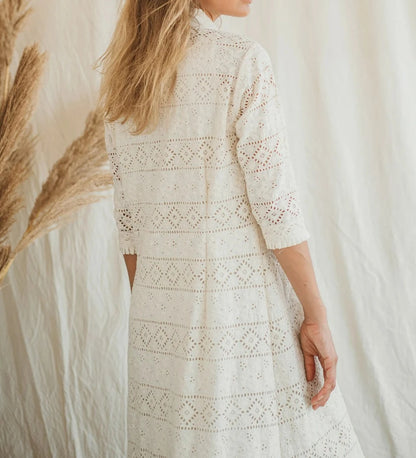 Victorian White Lace Boho Dress