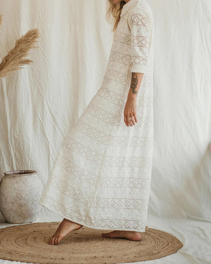 Victorian White Lace Boho Dress