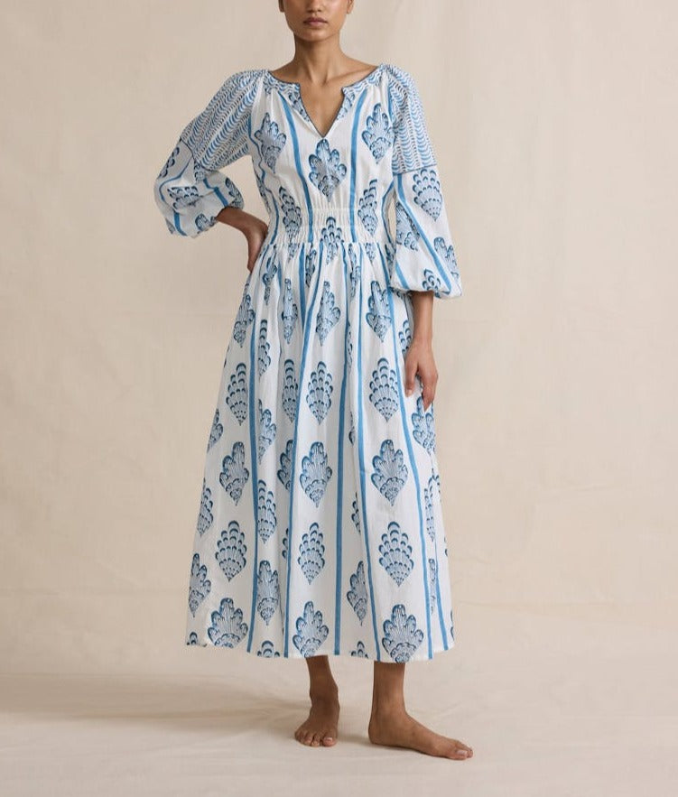 MIDI DRESS "MISHELL MY BELLE" BLUE