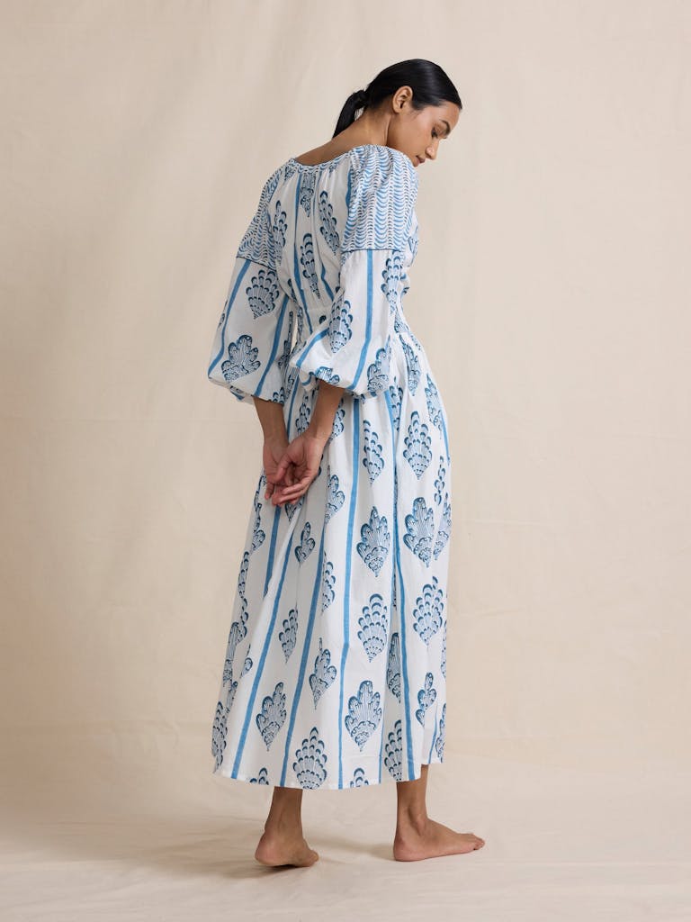 MIDI DRESS "MISHELL MY BELLE" BLUE