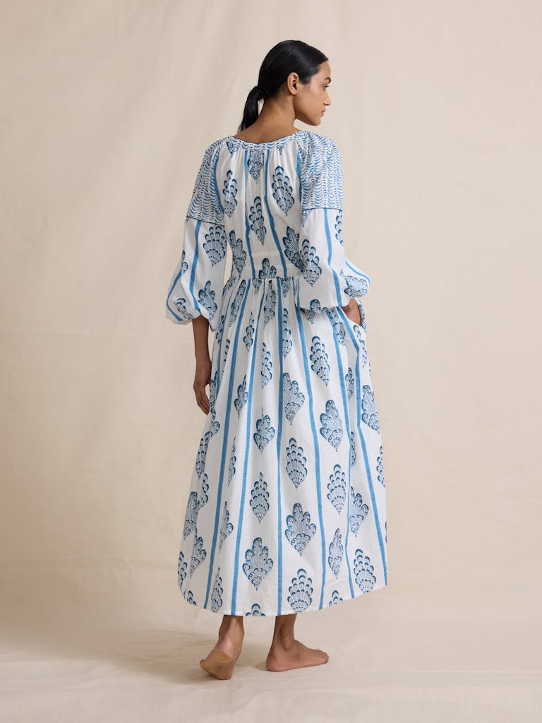 MIDI DRESS "MISHELL MY BELLE" BLUE