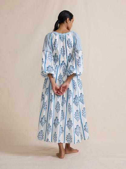 MIDI DRESS "MISHELL MY BELLE" BLUE