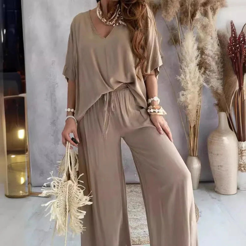 🌸Up to 80% off🔥Summer Hot Sale🔥Women’s Casual Loose Solid Color Suit