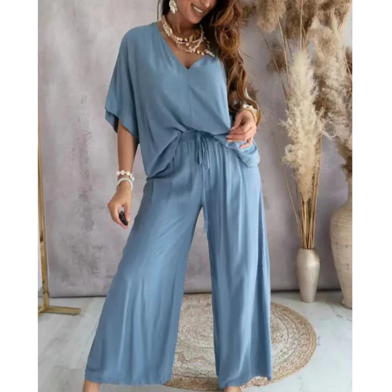 🌸Up to 80% off🔥Summer Hot Sale🔥Women’s Casual Loose Solid Color Suit